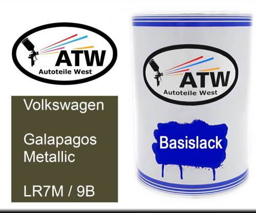 Volkswagen, Galapagos Metallic, LR7M / 9B: 500ml Lackdose, von ATW Autoteile West.